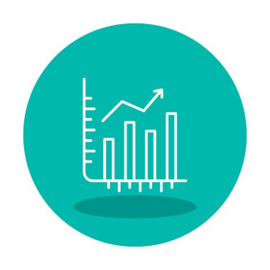 Hisse senetleri büyüyor. Web simgesi basit illüstrasyon