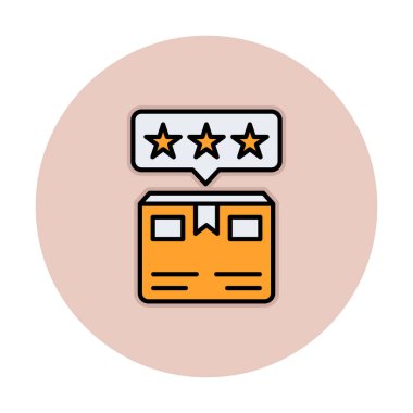 Teslimat kutusu simgesi, vektör illüstrasyonu basit tasarım