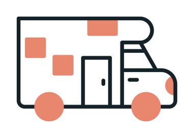 Van düz vektör simgesi