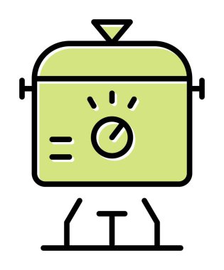 Yavaş Pişiren simge vektör çizimi