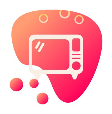 Eski TV simgesi vektör illüstrasyonu