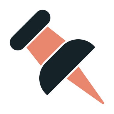 İğne simgesine bas. vektör illüstrasyonu