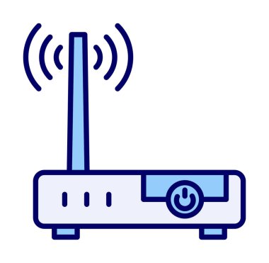 wifi sinyali, Router Aygıt vektör illüstrasyon tasarımı