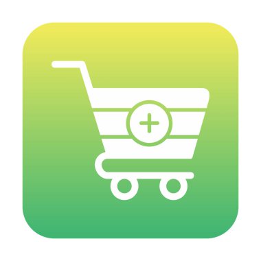 Cart alışveriş simgesine basit Ekle, vektör illüstrasyonu
