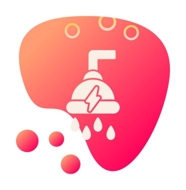 Su banyosu web simgesi, illüstrasyon