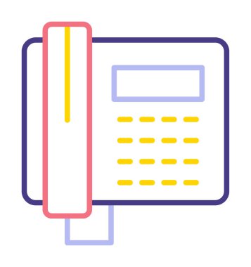 Basit Telefon Simgesi, vektör illüstrasyonu