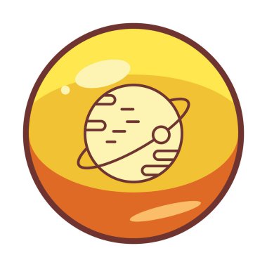 Gezegenler simgesi, vektör illüstrasyonu