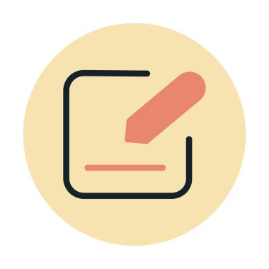 Simgeyi kalem, vektör illüstrasyonu basit tasarım ile düzenle