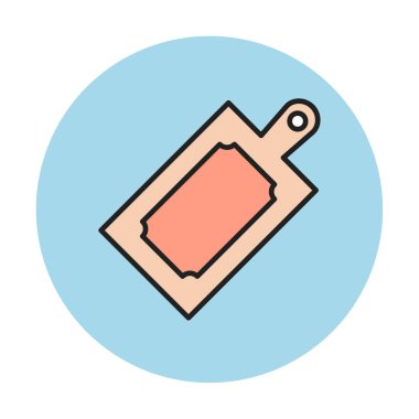 Kesme tahtası simgesi, vektör illüstrasyonu