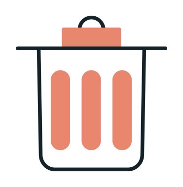 Çöp kutusu simgesi, Sembolü Sil, vektör illüstrasyonu