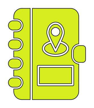 Soyut arkaplan vektöründe adres defteri simgesi izole edildi