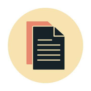 belge ikon vektör illüstrasyonu