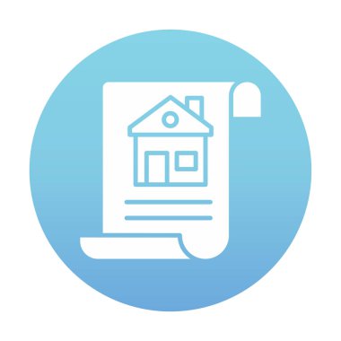 Ev Belgesi ikonu vektör illüstrasyonu                          