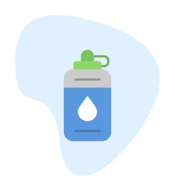 Su şişesinin ağ basit illüstrasyonu