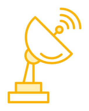 uydu anten simgesi, vektör illüstrasyonu