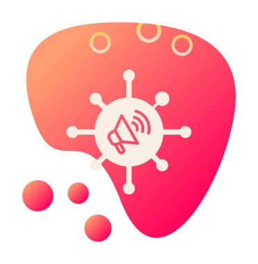 Viral Pazarlama web simgesi vektör illüstrasyonu