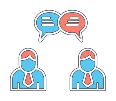 Kullanıcılar iletişim konsepti vektör illüstrasyonunu sohbet