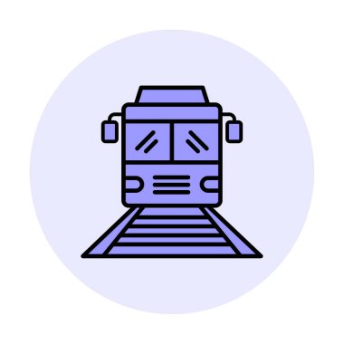 tren simgesi vektör illüstrasyonu 