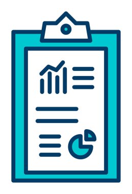 iş raporu simgesi, vektör illüstrasyonu basit tasarım