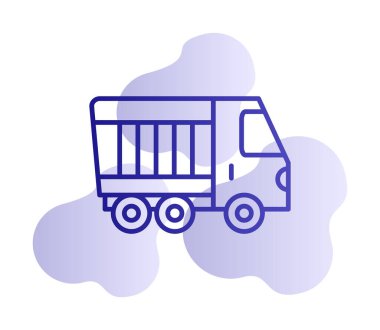 Web ve mobil uygulama tasarımınız için kamyon simgesi vektörü, kamyon logosu konsepti