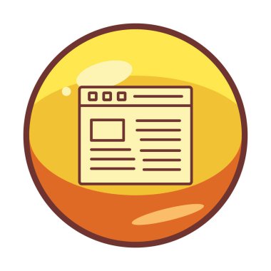 Web sayfası simgesi, vektör illüstrasyonu basit tasarım