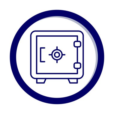 Güvenli simge, loker işareti, vektör illüstrasyonu