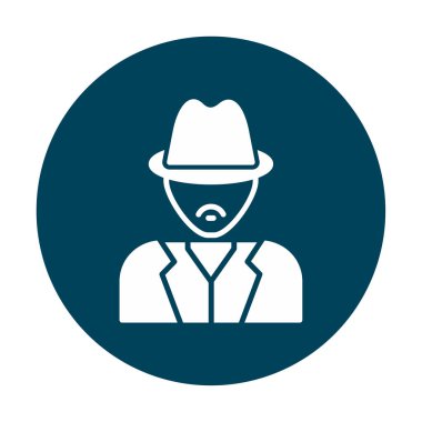 Dedektif ikon vektör illüstrasyonu