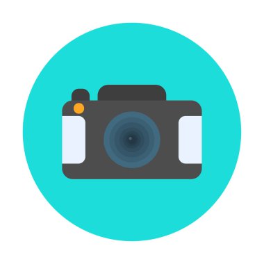 Kamera. Web simgesi basit illüstrasyon 