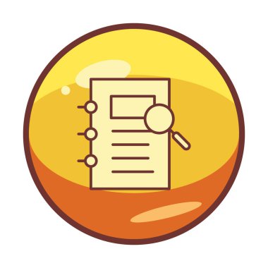 ofis kağıdı ve büyüteç