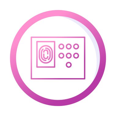 Güvenlik sistemi simgesi vektör illüstrasyonu