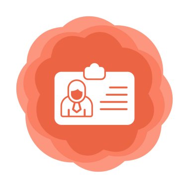 Ofis Giriş Kartı simgesinin vektör illüstrasyonu 