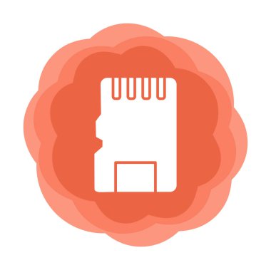 SD kart simgesi vektör illüstrasyonu 