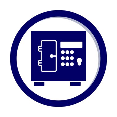 güvenli düz simge, vektör illüstrasyonu 