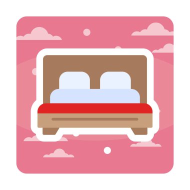yastıklı yatak vektör simgesi modern basit tasarım