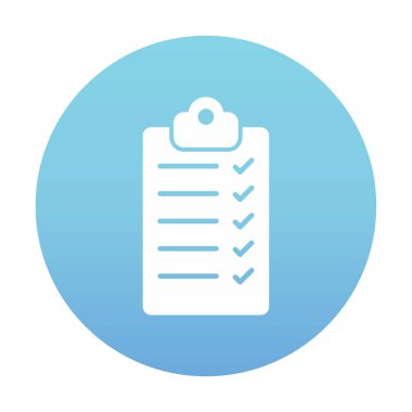 Kontrol listesi vektör simgesi modern basit vektör illüstrasyonu