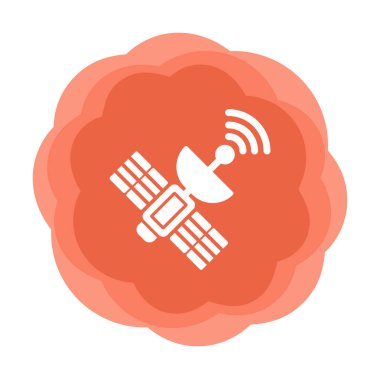 Uydu Simgesi, vektör illüstrasyonu