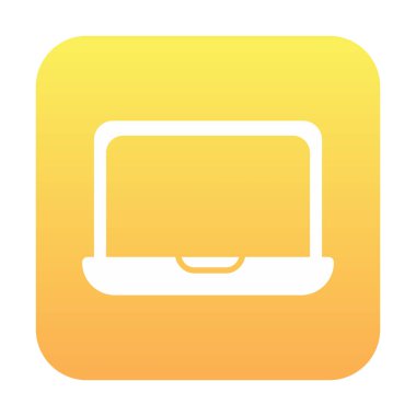 dizüstü bilgisayar simgesi, vektör illüstrasyonu basit tasarım 