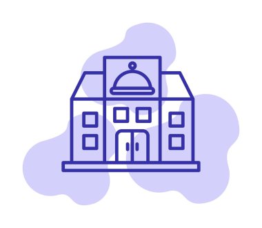 Beyaz arkaplanda restoran vektör illüstrasyonu