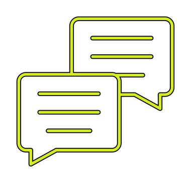 Basit konuşma baloncukları Konuşma simgesi, vektör illüstrasyonu