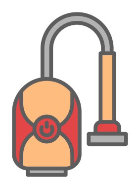 Elektrik süpürgesi ağ simgesi basit illüstrasyon