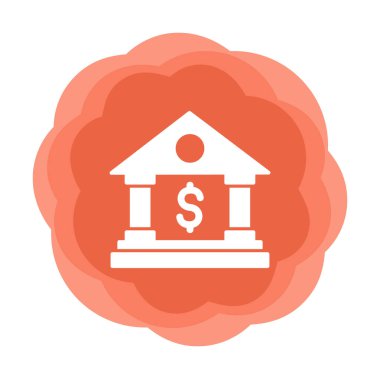 Beyaz arka plan üzerinde izole banka simgesi