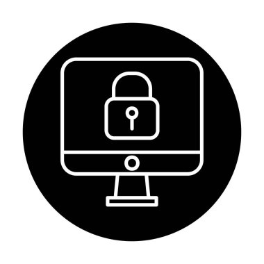 Beyaz arkaplanda asma kilit vektör çizimi