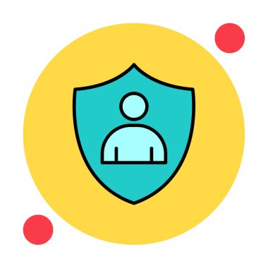 Hesap koruma simgesi vektör illüstrasyonuName