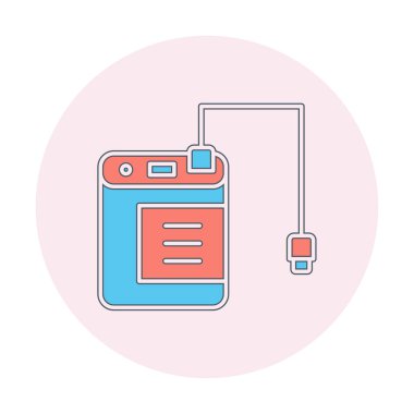 harici sabit disk simgesi, vektör illüstrasyonu basit tasarım