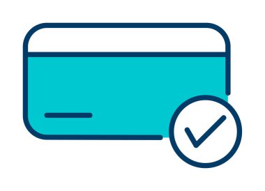 Kredi kartı ikonu vektör illüstrasyonu