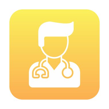 Erkek doktor simgesi, vektör illüstrasyon tasarımı