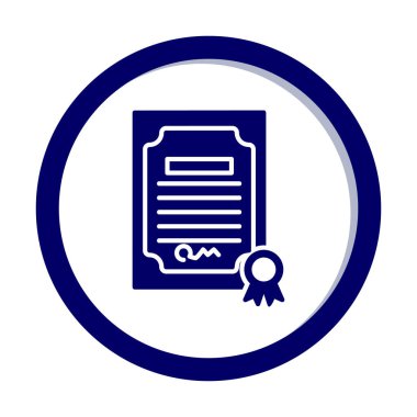 Sertifika vektör simgesi modern basit illüstrasyon 