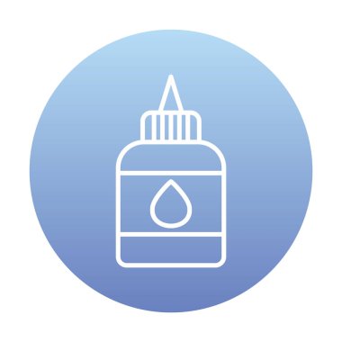 sıvı yapıştırıcı şişe ikonu vektör illüstrasyonu, yapıştırıcı logosu kavramı         