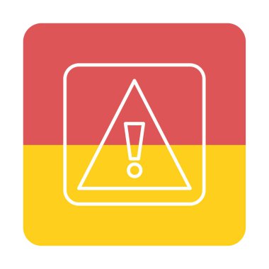 Dikkat İşareti simgesi vektör illüstrasyonu