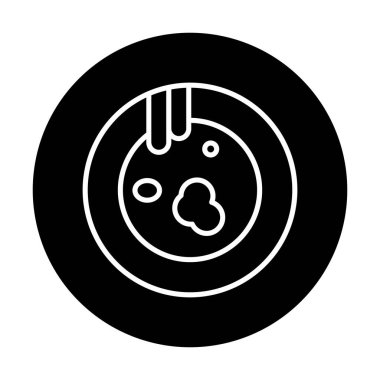 Kirli tabak simgesinin vektör çizimi